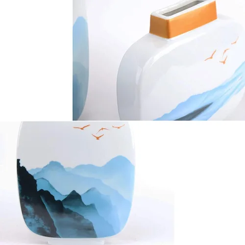 Vista 6 de chinese feng shui statue sculpture New Chinese Decoration Creative Home Furnishing Desktop Decoration Ceramic Vase Home Living Room Craft Decoration