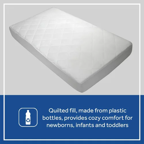 Vista 4 de Sealy Baby Cool Comfort Protector de colchón de cuna y funda de cama para niños pequeños, impermeable y duradero, cómodo cubrecolchón, lavable a