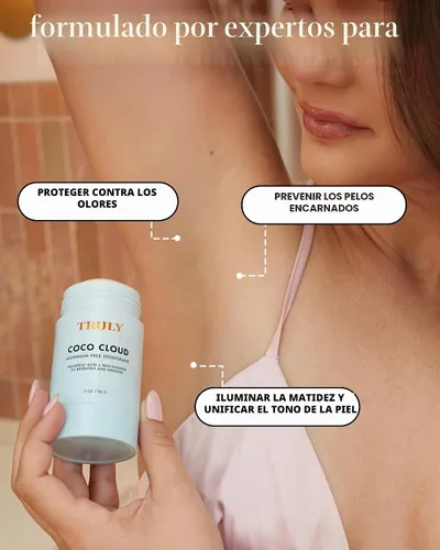 Vista 4 de Truly Desodorante Beauty Coco Cloud Sin aluminio para pieles sensibles