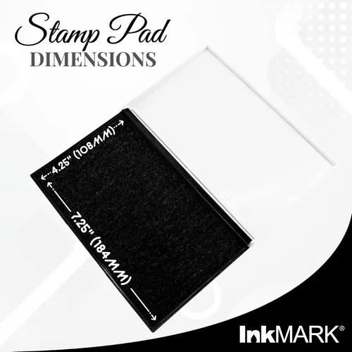 Vista 4 de Bloc de sellos premium de gran tamaño 4 x 7 pulgadas – para sellos de goma tradicionales – Color azul claro Negro