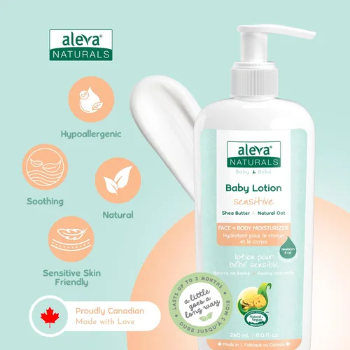 Vista 5 de Aleva Naturals Hidratante calmante diario Para piel seca sensible Loción facial y corporal Hecho con ingredientes naturales y orgánicos