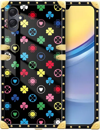 Vista 158 de Funda compatible con Samsung Galaxy A03S 4G, TPU suave de lujo y parte trasera de policarbonato duro para niñas y mujeres, funda protectora a prueba