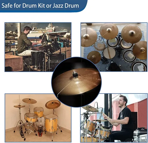 Vista 4 de Cymbal Sizzler - Juego de tambor de cadena de acero inoxidable para adultos, niños, amantes de la banda y tambor, paquete de 2, G33699