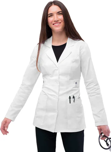 Vista 5 de Adar - Abrigo de laboratorio elástico universal para mujer, abrigo de laboratorio con cintura de pestañas de 28 pulgadas