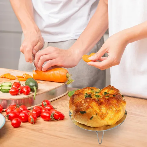 Vista 4 de Stainless Steel Steaming Rack Footed Base for Kitchen Cooling