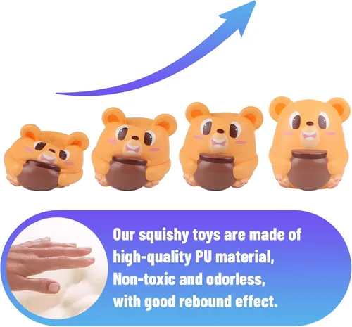 Vista 3 de Anboor Squishies de 5.9 pulgadas Jumbo Bear Hug Honeypot Slow Rising Scented Kawaii Squishies Animal Juguete para coleccionar juguetes para niños