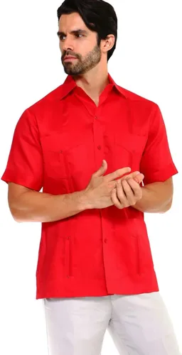 Vista 8 de Camisa Guayabera clásica mezcla de polialgodón manga corta NCM-1673