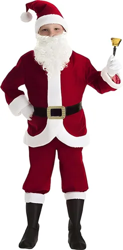 Vista 3 de Disfraz de Navidad para niños y niñas, disfraz de Papá Noel