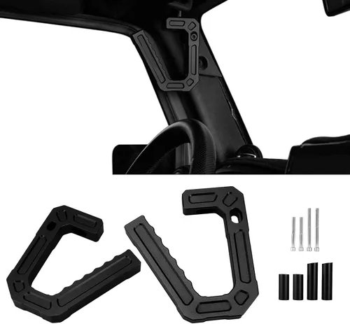 Vista 3 de Fydun Car Road Front Grab Handle Reemplazo delantero de aleación de aluminio para JK 2007‑2018 (negro)