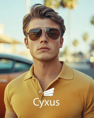 Vista 3 de Cyxus Aviator Polarized Sunglasses Men Women,Metal Frame Spring Temples Vintage Retro Style Beach Driving 1048