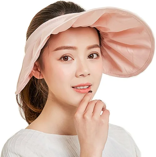 Vista 9 de Sombrero de sol de ala ancha ajustable, protección UV, visera de pesca de playa, gorra multifuncional plegable