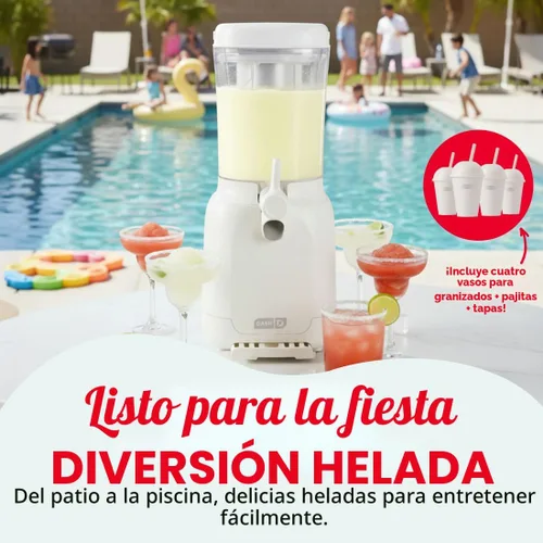 Vista 3 de Dash Slushy & Frozen Drink Maker, 32 oz Slush Machine, Crema