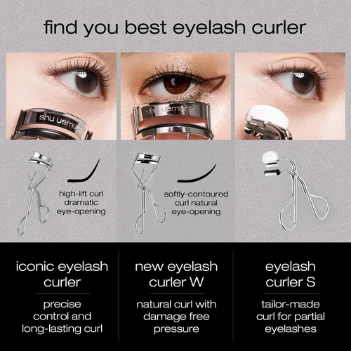 Vista 8 de Shu Uemura Iconic Eyelash Curler, Achieve Precise Control and Long-Lasting Curl - Includes Silicone Replacement Pad. Professional Makeup Artist Tool