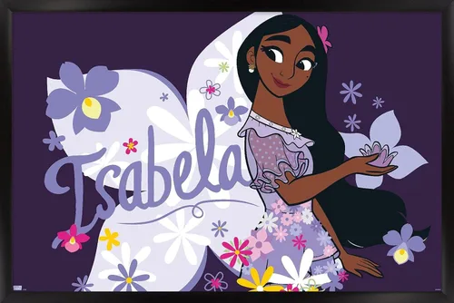 Vista 8 de Trends International Disney Encanto - Póster de pared Isabela, 22.4 pulgadas de largo x 14.7 pulgadas, versión enmarcada en madera de granero