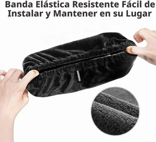 Vista 4 de baibu Almohadillas ergonómicas de espuma viscoelástica para silla de oficina, cómodas almohadillas negras para reposabrazos de juegos para codos