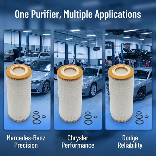 Vista 4 de Filtro de aceite AMCC compatible con M272, M273, M112, M113, reemplaza: 0001802609 Compatible con Mercedes-Benz C230/240/250/280/300/32