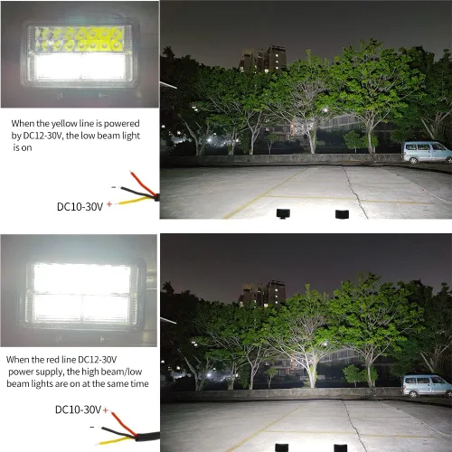 Vista 6 de STDYSUN Luces LED de trabajo para tractor, 2 unidades de aproximadamente 6 pulgadas, luces de conducción de haz combinado, luces auxiliares