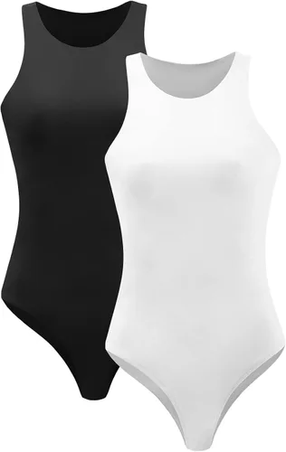 Vista 21 de Body sexy para mujer con cuello halter, body de moda sin mangas, paquete de camisetas sin mangas