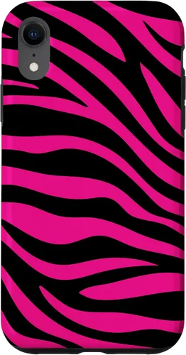 Vista 25 de Zebra Animal Print Pattern Black and Pink Cute Phone Case for iPhone 17