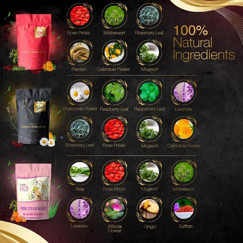 Vista 2 de FIVONA Yoni - Juego de 3 mezclas de hierbas vaporizantes para V Steam, mezcla de hierbas naturales, mezcla orgánica 100% pura, desintoxicación V
