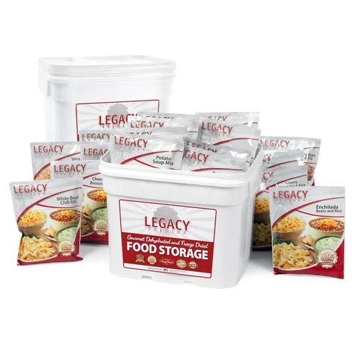 Vista 10 de Legacy Food Storage - Cubo de 120 porciones sin gluten, suministro de alimentos de emergencia, 46,200 calorías totales, 120 porciones grandes