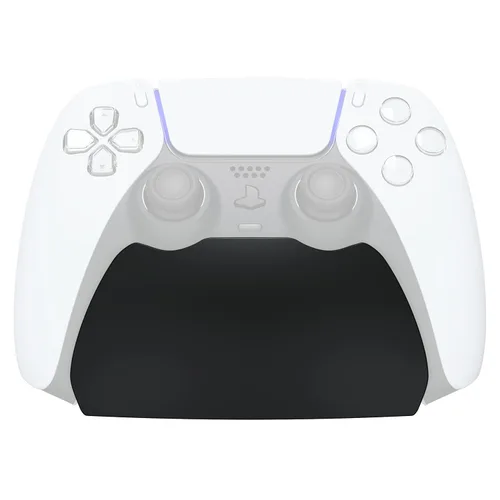 Vista 3 de PlayVital Solid Black Controller Display Stand for ps5, Gamepad Accessories Desk Holder for ps5 Controller with Rubber Pads