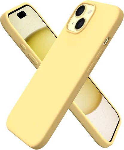 Vista 28 de ORNARTO Funda compatible con iPhone 15 Plus de 6.7 pulgadas, silicona líquida delgada de 3 capas cubierta completa de goma de gel suave, funda