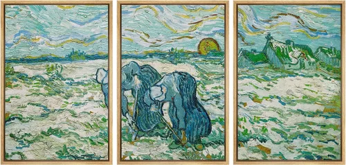 Vista 42 de wall26 Lienzo enmarcado para pared, juego de arte con flores de almendra de Vincent Van Gogh, naturaleza, ilustraciones de área silvestre, bellas