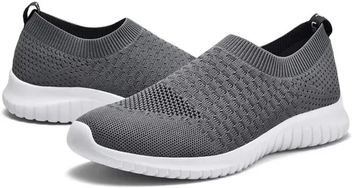 Vista 7 de Konhill - Zapato deportivo para caminar, ligero, deportivo, informal, para gimnasio, sin cordones, para mujer