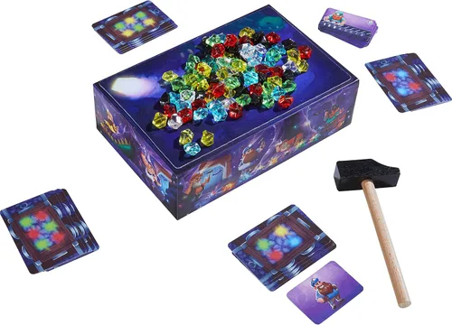 Vista 3 de HABA Hammer Time: A Fun Kids Treasure Hunt - Juego de mesa para fiestas familiares con gemas y estrategia para mayores de 5 años