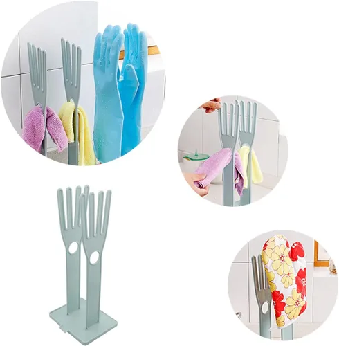 Vista 5 de ZRM&E Soporte para guantes de cocina, multifuncionales, de goma, estante de drenaje, toalla, soporte de secado, herramienta de cocina creativa