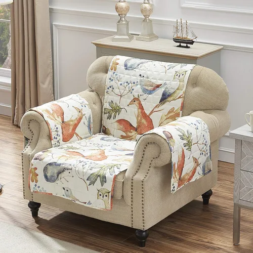 Vista 11 de Greenland Home Willow Funda reversible protectora - Protector de muebles - Silla con brazos - Festivo
