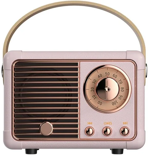 Vista 7 de Altavoz Bluetooth retro, altavoz Bluetooth inalámbrico, lindo estilo antiguo para cocina, dormitorio, oficina, fiesta, al aire libre, altavoz