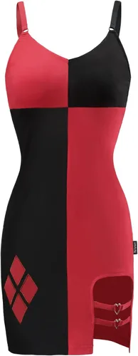 Vista 5 de Littleforbig Minivestido ajustado de algodón para mujer con diseño de Mad Love