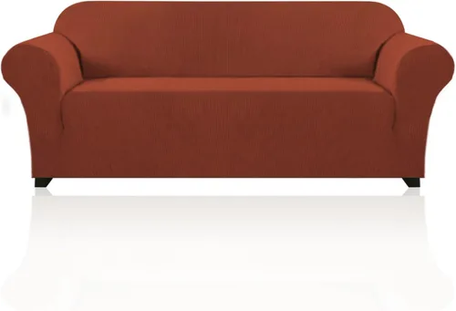 Vista 74 de PrinceDeco Funda elástica para sofá de 3 cojines, funda de sofá de tela jacquard de elastano de 1 pieza, funda universal antideslizante, protector