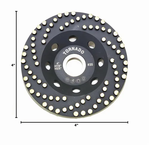 Vista 6 de Tornado Rueda de disco de extracción de copa de diamante de 4 pulgadas con nueva tecnología CDB (Tornado, 4 pulgadas)
