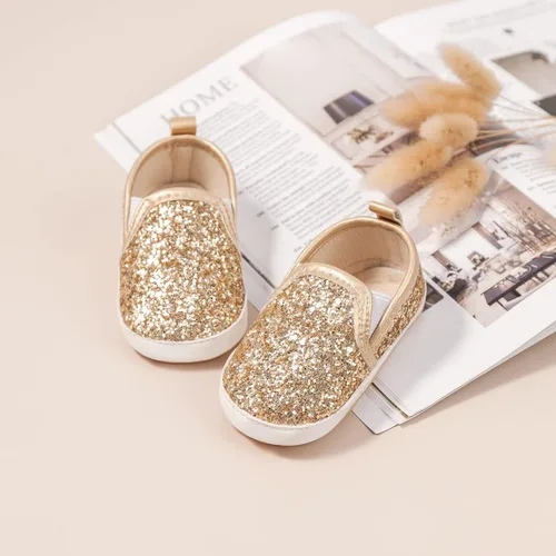 Vista 6 de Meckior Zapatos de lona para bebés, niñas y niños, suela suave, para niños pequeños, sin cordones, recién nacidos, cuna, mocasines, zapatillas