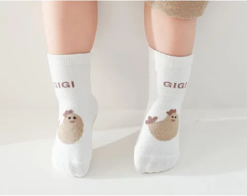 Vista 7 de Adeimoo Calcetines antideslizantes de algodón con diseño de dibujos animados para bebés y niñas pequeñas