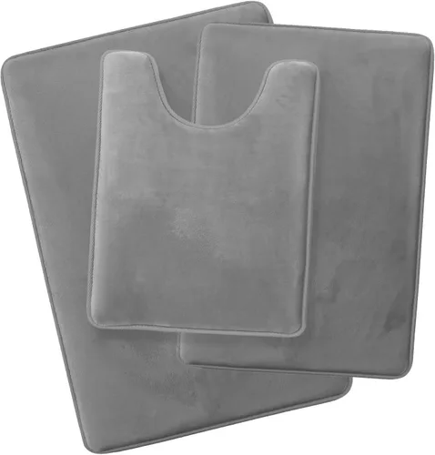 Vista 40 de Clara Clark Alfombra de Baño 24" x 17" - Alfombras de Baño, Tapete de Baño de Espuma Viscoelástica, Afelpado, Acogedor, Ultra Suave, Antideslizante