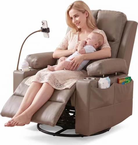 Vista 11 de Silla reclinable eléctrica para guardería, silla mecedora eléctrica con Gris