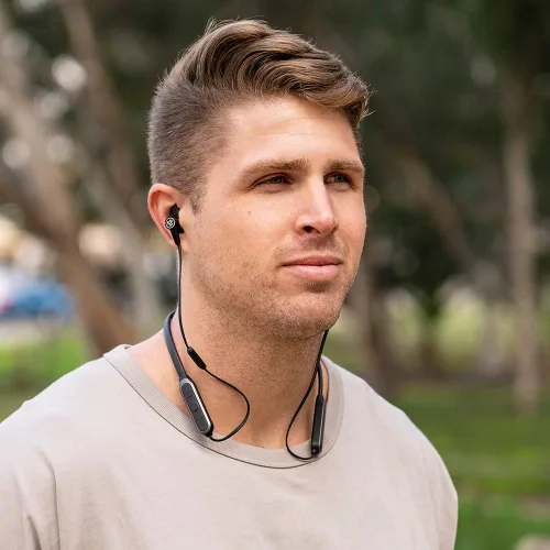 Vista 7 de JLab Epic ANC - Auriculares con cancelación activa de ruido, audio Be Aware, Bluetooth 5, batería de más de 25 horas, resistente al sudor IP54