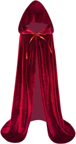 Vista 9 de Capa de terciopelo para niños con capucha para Halloween, Navidad, disfraces de cosplay