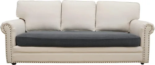 Vista 11 de Eismodra - Funda de sofá modular y en forma de L, funda para chaise longue, funda elástica mágica para sofá de 3 cojines en forma de L, funda