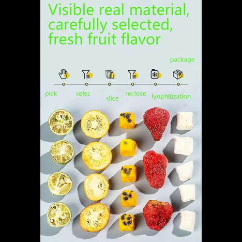 Vista 4 de Té de frutas Una variedad de té mixto de frutas liofilizadas, té de frutas 3.52oz.