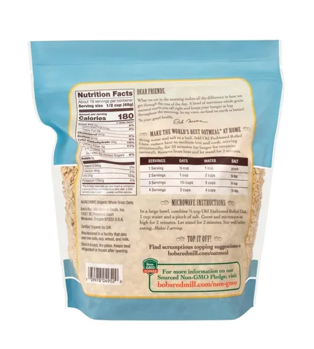 Vista 2 de Bob's Red Mill Organic Old Fashioned Avena enrollada