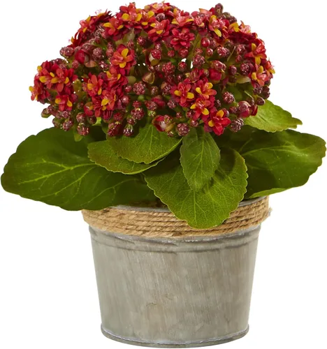 Vista 4 de Nearly Natural Arreglos artificiales Kalanchoe (juego de 3)