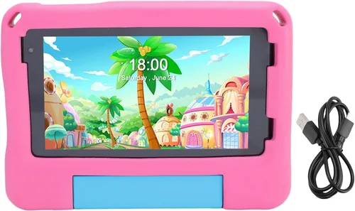 Vista 5 de SUNGOOYUE Tablet de entretenimiento de 7 pulgadas con funda anticaída para edades de 3 a 10 años. Aprendizaje, educativa, para Prime Video para 14