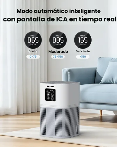 Vista 6 de Purificador de aire para habitación grande de hasta 350 pies cuadrados, filtro HEPA VEWIOR H13 con 6 ajustes de temporizador, aromaterapia