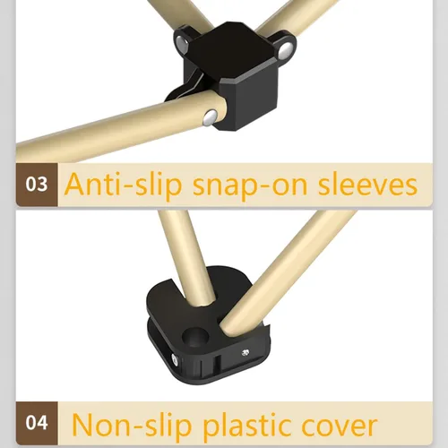 Vista 6 de Mesa plegable beige con sillas y bolsa de almacenamiento, mesa de camping portátil con patas de aluminio, adecuada para acampar al aire libre