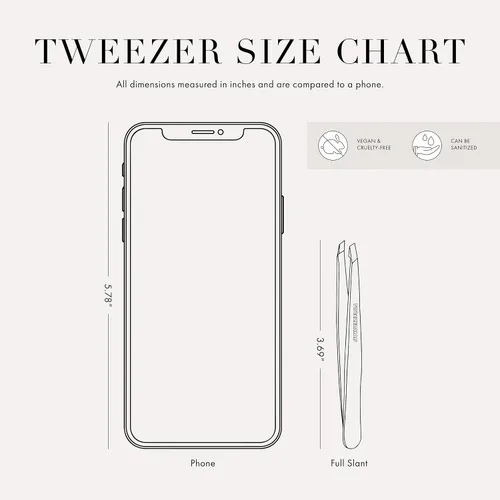 Vista 10 de Tweezerman Pinzas inclinadas exclusivas para cumpleaños número 40, pinzas para depilación, acero inoxidable